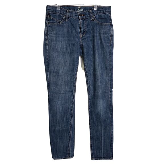 Old Navy Women Jeans Sz 4 Tall The Diva Denim Blue Straight Leg Stretch Low Rise - Picture 1 of 10
